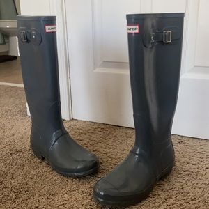 Hunter rain boots - gray original gloss